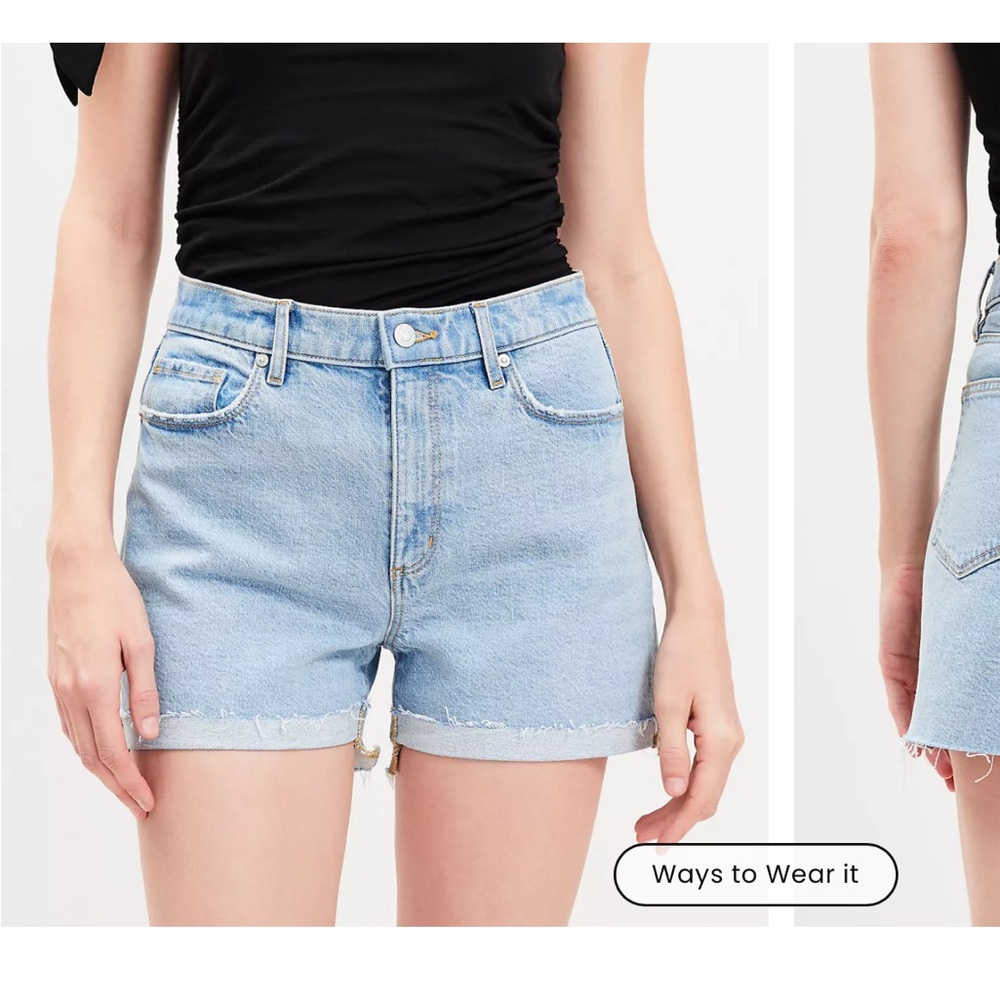 Flip Hem High Rise Cut Off Shorts LOFT